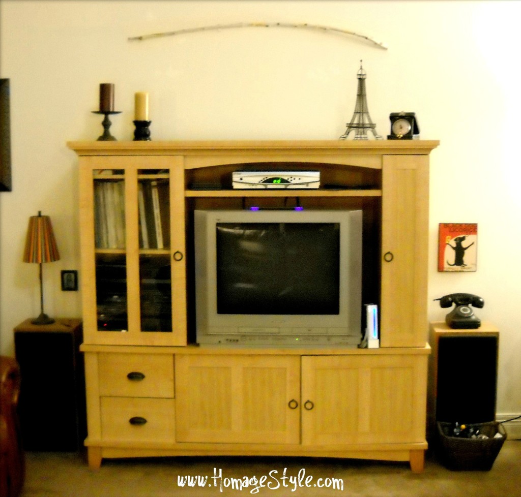 Twig over entertainment center